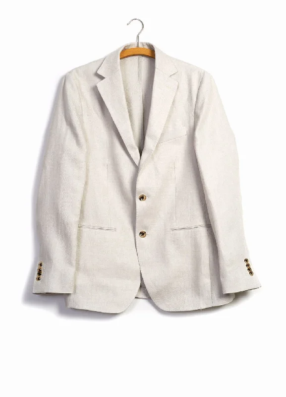 CHRISTIAN | Formal 2 Button Blazer | Ecru Sharp Men's Italian