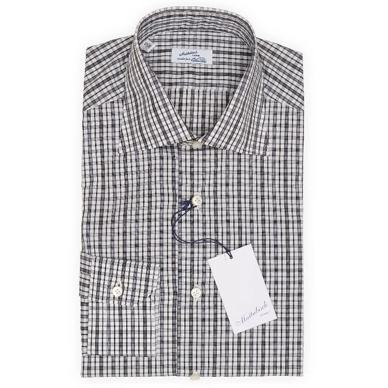 MATTABISCH for VANNUCCI Multicolor Plaid Cotton Dress Shirt EU 38 NEW US 15 Adventure