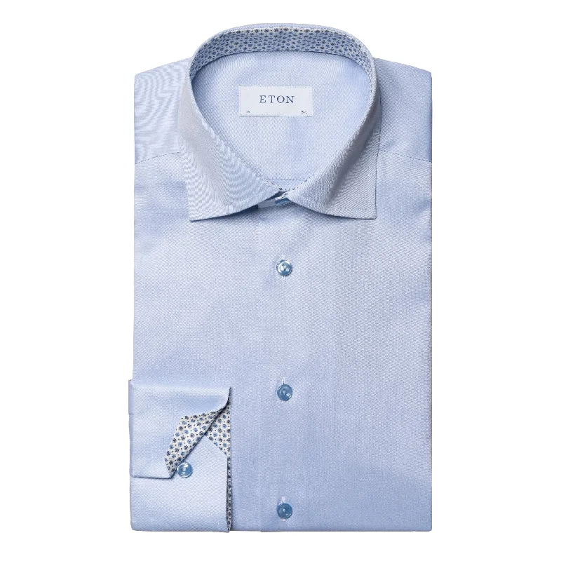 Slim Fit - Micro Floral Detail Signature Twill Shirt Refined Men's Hand