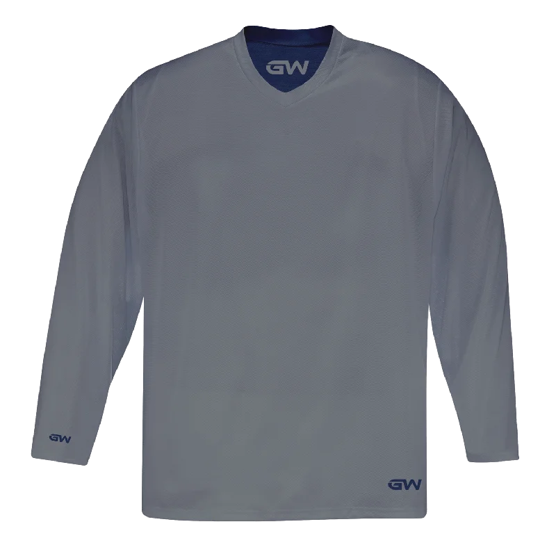 GameWear GW7500 ProLite Series Reversible Senior Hockey Practice Jersey - Grey / Navy Preppy Men's College