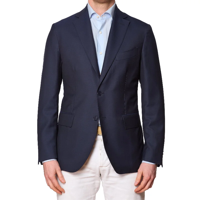 SARTORIA PARTENOPEA for MUST Blue Wool Unlined Jacket EU 50 NEW US 40 Current Model Dynamic Men's Moto