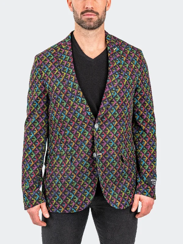 Blazer Unconstructed NeonSkull Multi Artistic Men's Avant