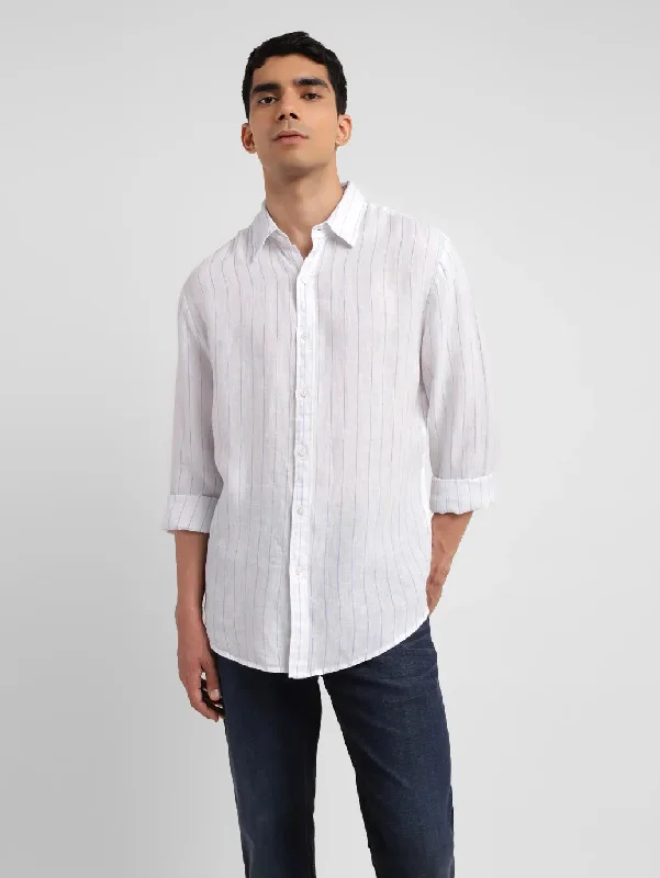 Men's Striped Slim Fit Shirt Sporty Men's Athleisure 