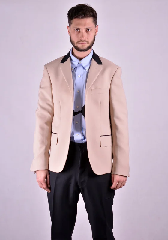 RANDOM IDENTITIES T-07A BUTTONLESS BLAZER BEIGE Artistic Men's Avant