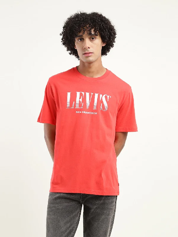 Men's Brand Logo Oversized T-Shirt Casual Men's Short