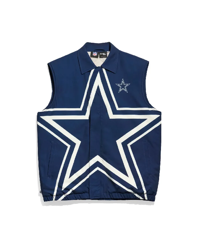 Dallas Cowboys Big Logo Quilted Puffer Vest Elegant Men's Cashmere