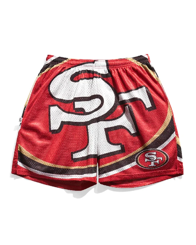 San Francisco 49ers Big Logo Retro Shorts British Gentleman Style