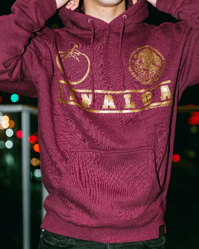 SINALOA LA DEL TOMATE MAROON HOODIE Streetwear Style