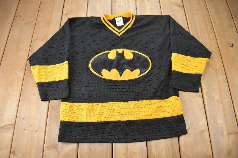 Vintage 1990s Batman Hockey Jersey Refined Men's European