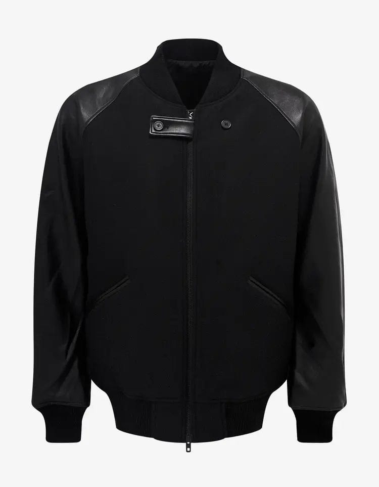 Y-3 Black Classic Varsity Jacket Artistic Men's Avant