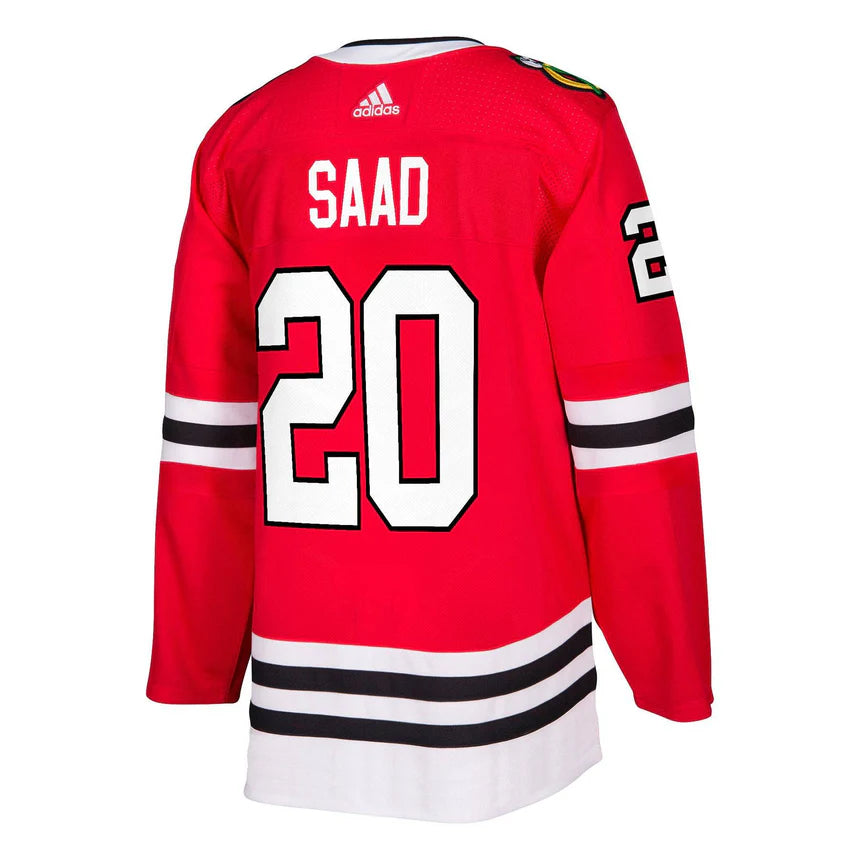 Chicago Blackhawks Saad Adidas Red Home Mens Authentic Jersey Bohemian Men's Free