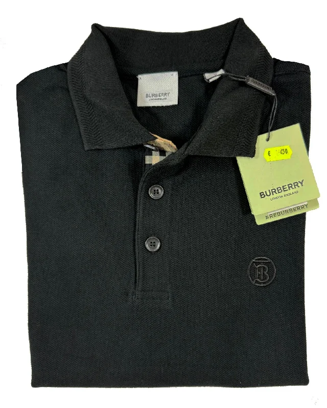 Burberry Men Polo Shirt Eddie Black L SALE Trendy Men's Scandinavian