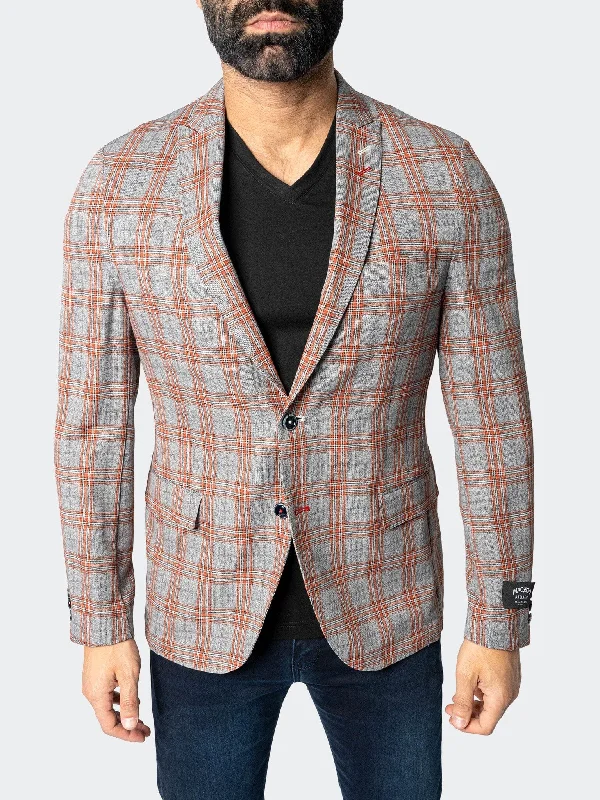 Blazer Unconstructed Descartes Spanish Orange Trendy Men's Oversized