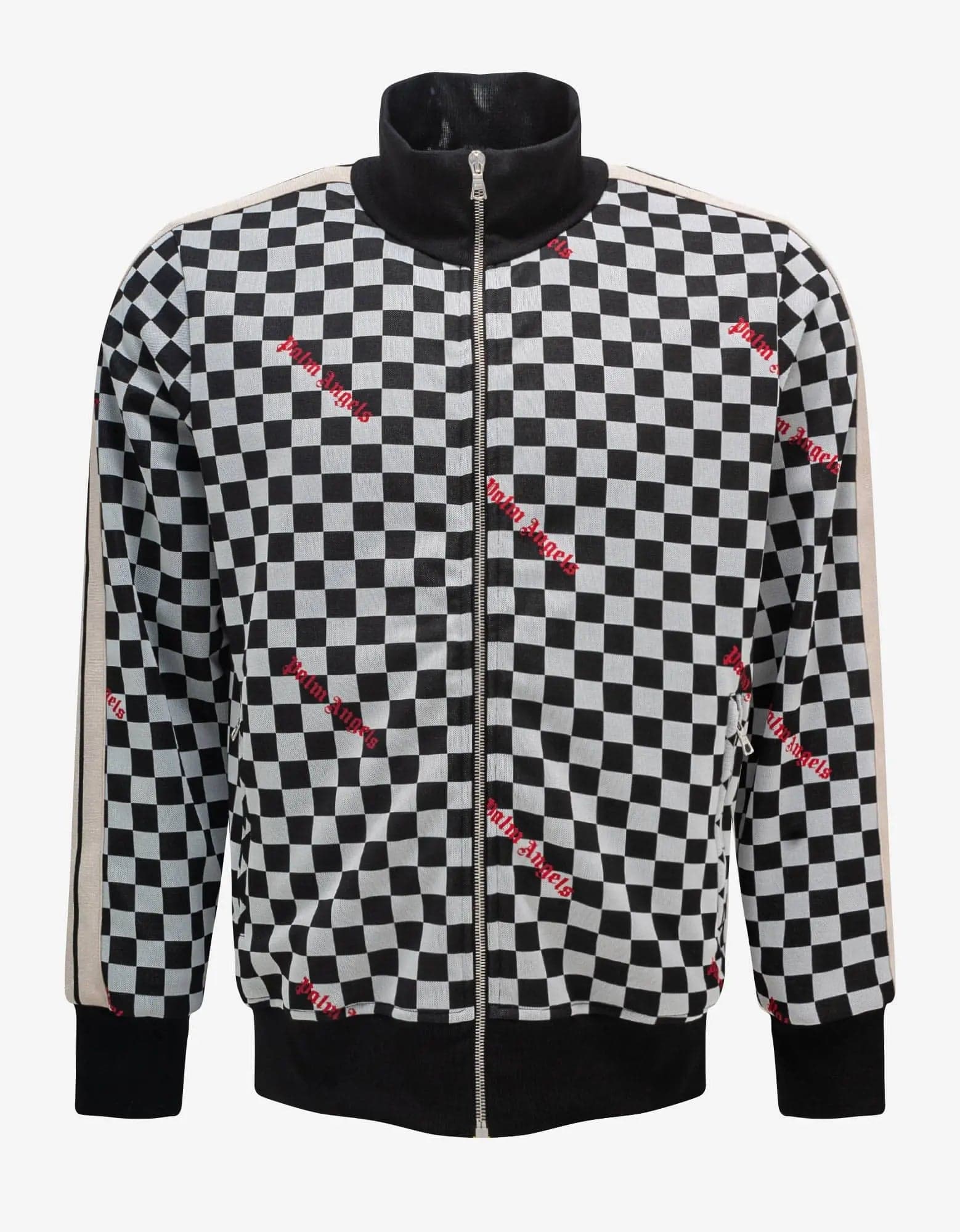 Palm Angels Jacquard Damier Track Jacket Cozy Men's Winter