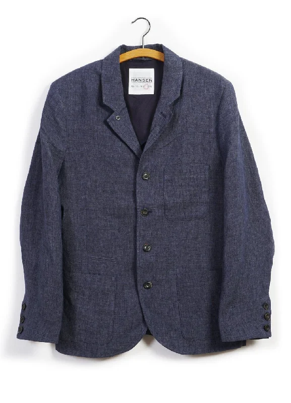 ANKER | Casual Four Button Blazer | Blue Delave Lumberjack