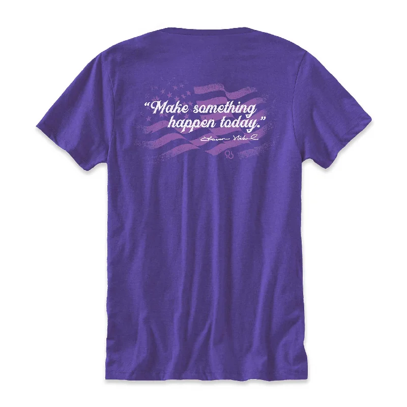 All American Clothing Co. - Make Something Happen Today T-Shirt - Purple Modern Men's 