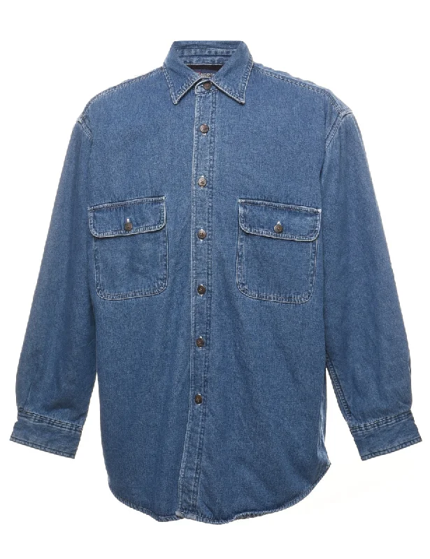 Faded Glory Denim Shirt - L Laid