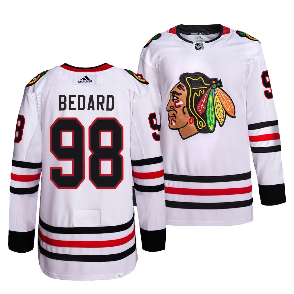 Chicago Blackhawks Connor Bedard adidas Authentic Primegreen Player Jersey White Hip Men's Retro