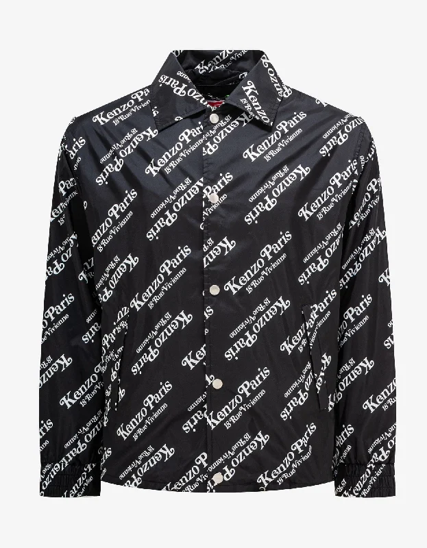 Kenzo by Verdy Black All-Over Logo Windbreaker Laid