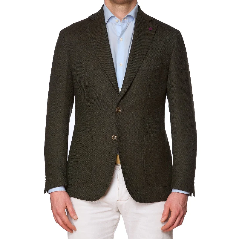 SARTORIA PARTENOPEA Wool Super 120's Unlined Jacket NEW Current Model Traditional Men's Wool