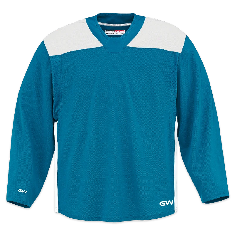 GameWear GW6500 ProLite Series Junior Hockey Practice Jersey - Turquoise / White Refined Men's Hand