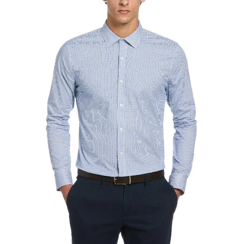 Micro Check Print Dress Shirt Business