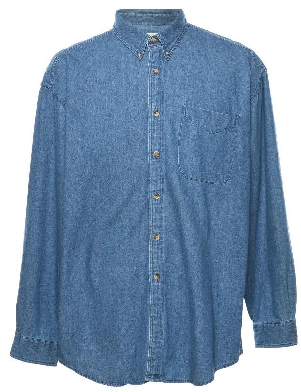 St John's Bay Denim Shirt - L Beach