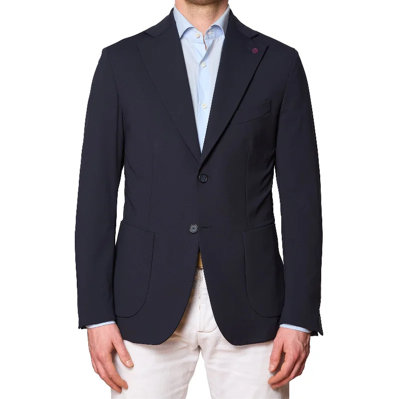 SARTORIA PARTENOPEA Navy Blue Stretch Jacket EU 50 NEW US 40 Current Model Edgy Men's Punk