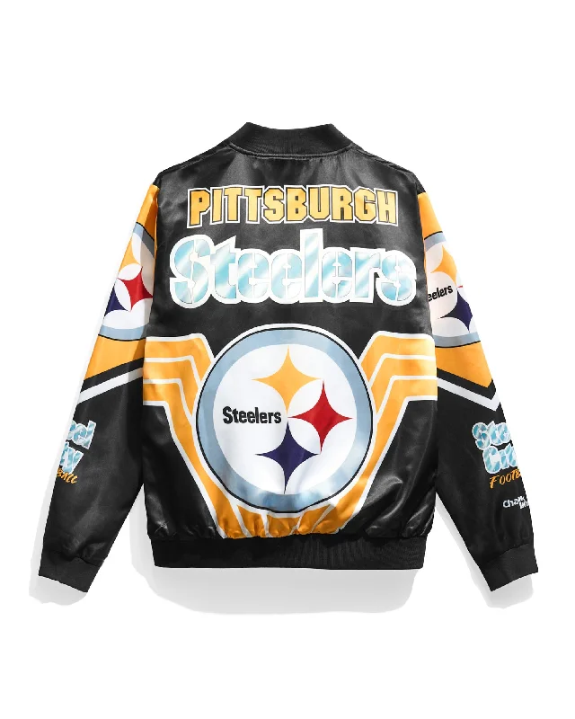 Pittsburgh Steelers Fanimation Satin Jacket Polished Men's Silk