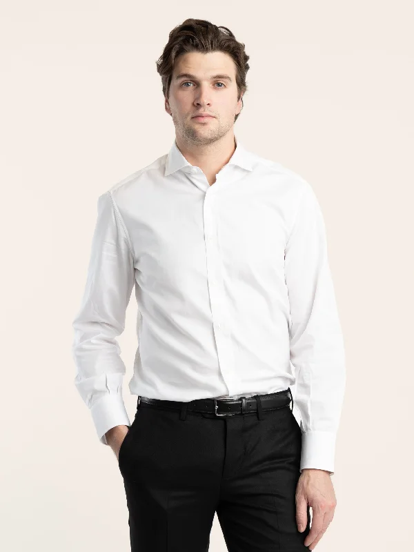 White Twill Dress Shirt Tailored