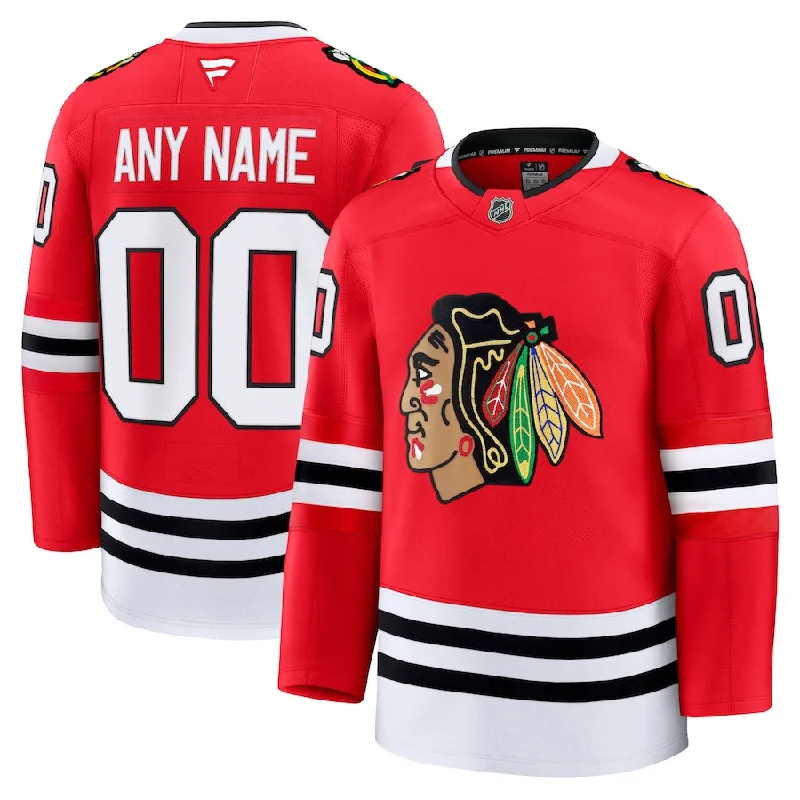 Fanatics Customizable Chicago Blackhawks Home Authentic Jersey 2025 Edgy Men's Punk