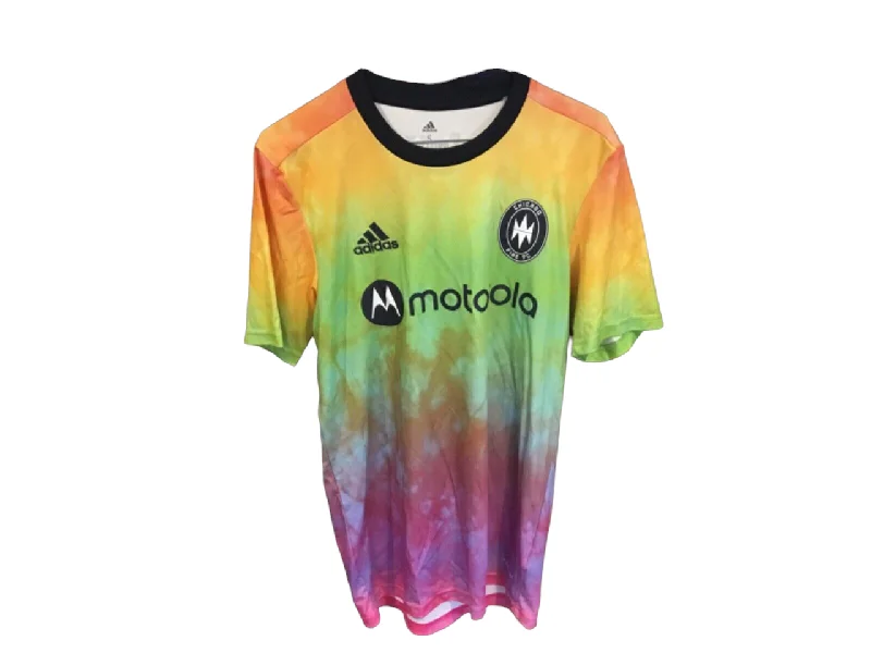 Chicago Fire FC 2021 Love Unites Adidas Soccer Jersey Pre Match Hip Men's Urban