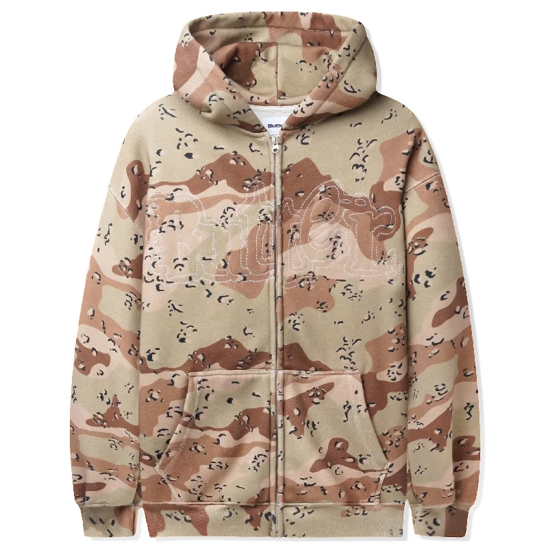 Butter Goods Breakdown Zip-Thru Hood Desert Camo Preppy Men's College