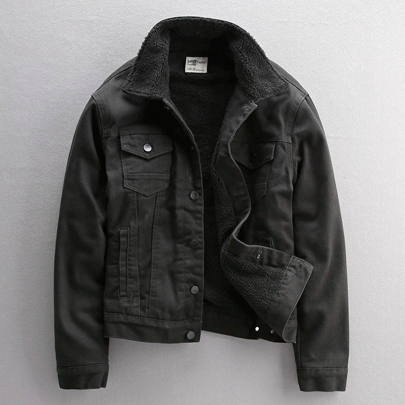 Shearling Lined Denim Jacket Confident Men's Power