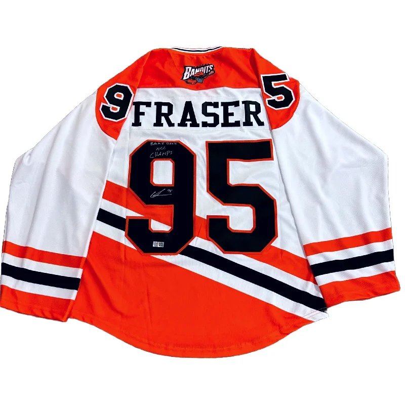 Chase Fraser Signed White Buffalo Bandits ProJoy Jersey with Back 2 Back NLL Champs Luxurious Men's High