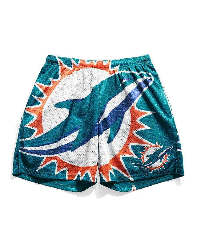 Miami Dolphins Big Logo Retro Shorts Artistic Men's Avant