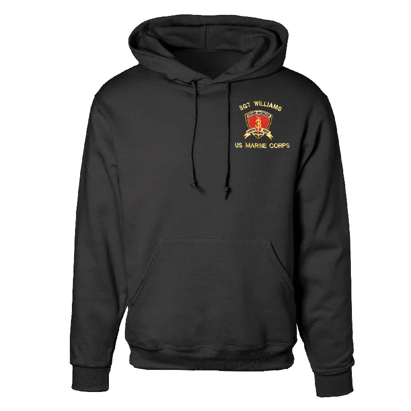 2nd Battalion 3rd Marines Embroidered Hoodie Cozy Men's Winter