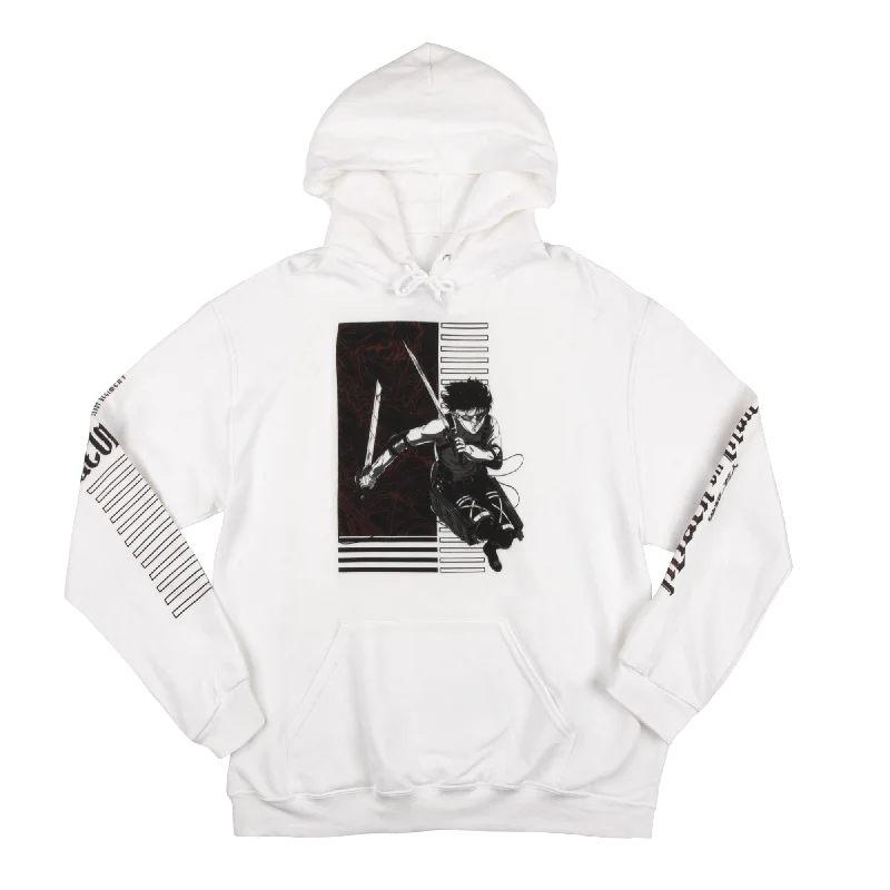 Levi Ackerman ODM White Hoodie Athletic Men's High