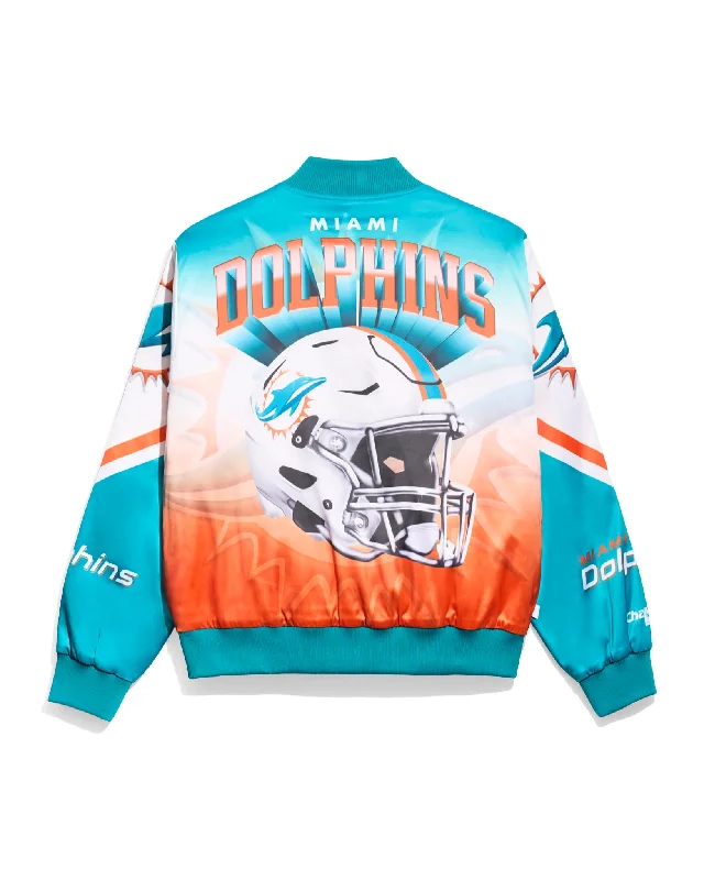 Miami Dolphins Helmet Fanimation Jacket Sleek Men's Contemporary 