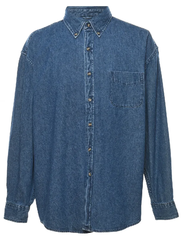 Medium Wash Denim Shirt - XL Organic