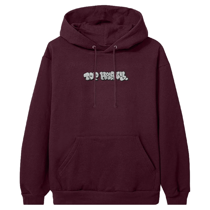 Top Heavy Throwie Emb Hoodie Burgundy Athletic Men's High