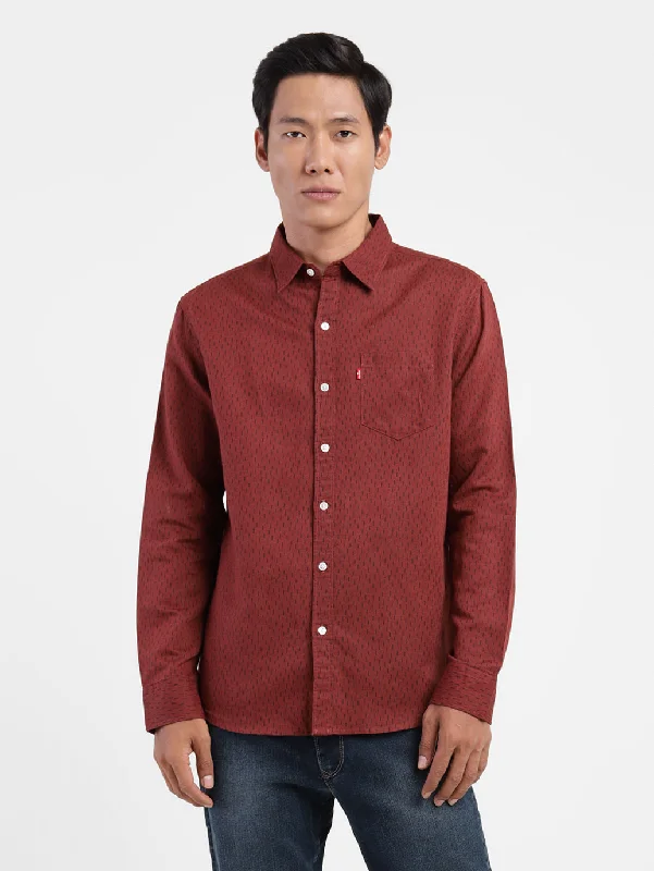 Men's Printed Spread Collar Shirt Hip Men's Urban