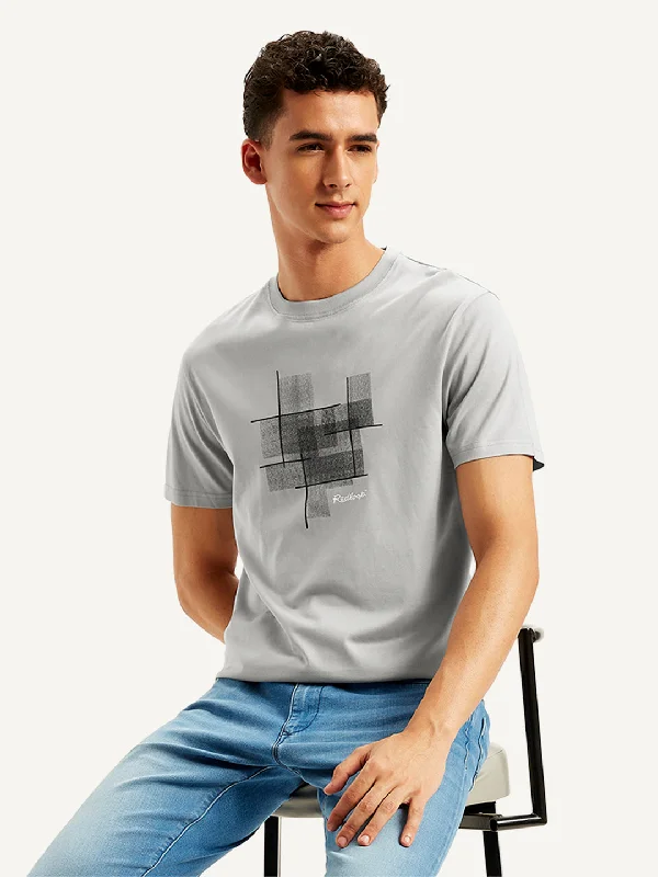 Men's Graphic Print Slim Fit T-shirt Dynamic Men's High