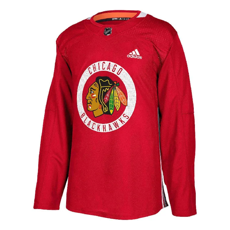 adidas Chicago Blackhawks NHL Men's Climalite Authentic Practice Jersey Edgy Men's Punk