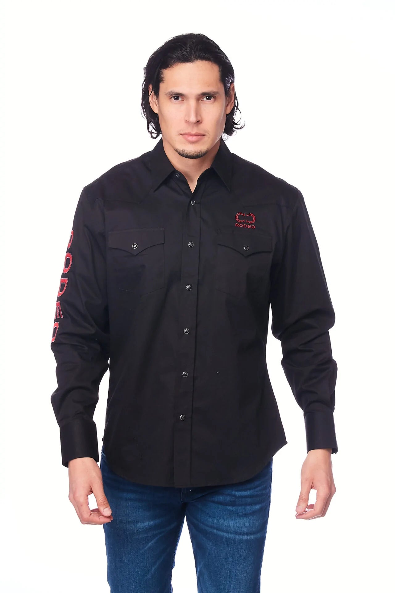 All Cotton Men's Black Western RODEO Shirt Refined Men's Hand