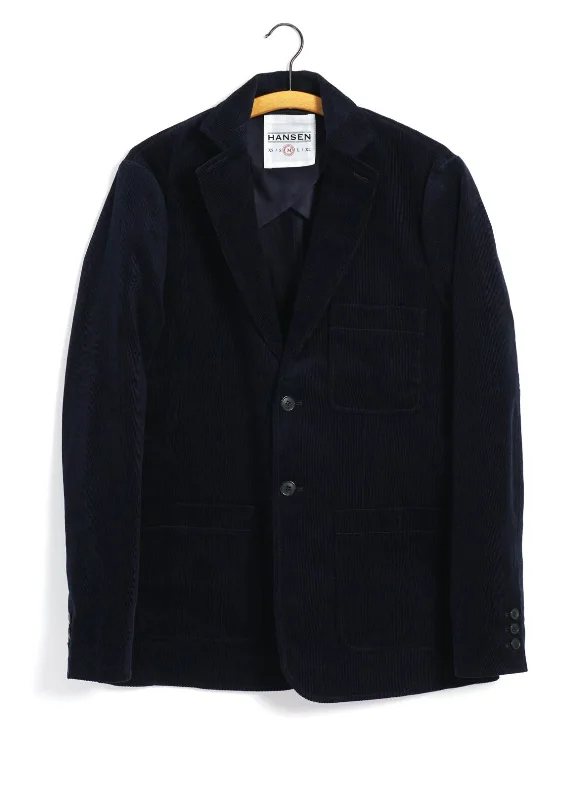 CHRIS | Classic Two Button Blazer | Fluid Navy Elegant Men's Cashmere