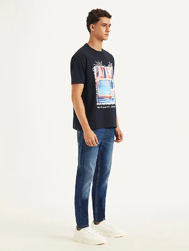 Men's Graphic Print Regular Fit T-Shirt Refined Men's Hand