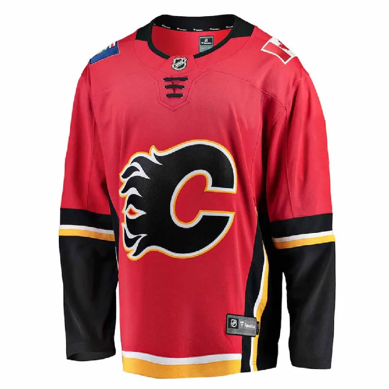 Fanatics - Men's Calgary Flames Alt Breakaway Jersey (879M CALX 2C BWX) Relaxed Men's Beach