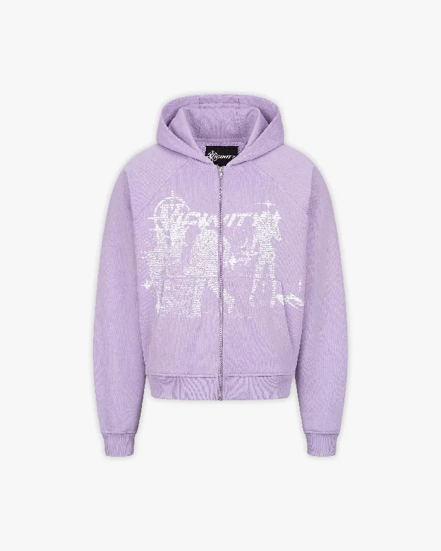 BINARY 2.0 ZIP HOODIE LAVENDER Street