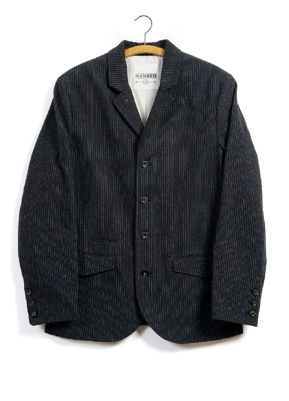 ANKER | Casual 4-button Blazer | Black Pin Refined Men's Classic 